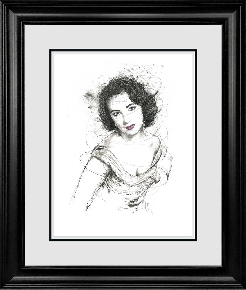 Scott Tetlow - 'Elizabeth Taylor' - Framed Original Art