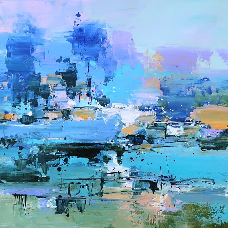 Hervé Lenouvel  'Emerald Fields' - Framed Original Artwork