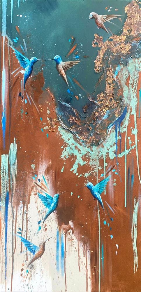 Mellisuga- 'Emerald Flutter' - Framed Original Artwork