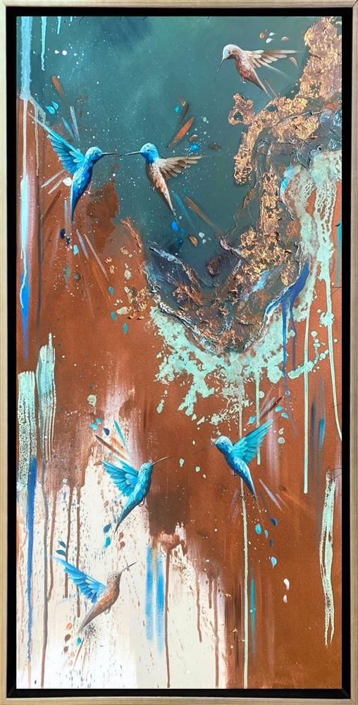 Mellisuga- 'Emerald Flutter' - Framed Original Artwork