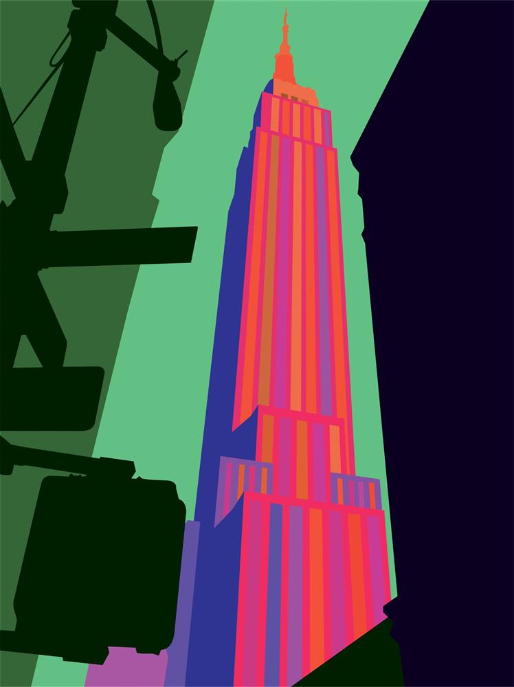 Oshe- 'Empire Heights NYC' - Canvas Deluxe - Framed Limited Edition