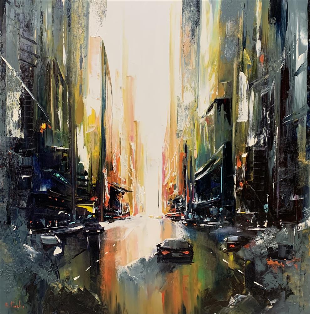 Bozhena Fuchs- 'Energy Of The City' - Framed Original Artwork