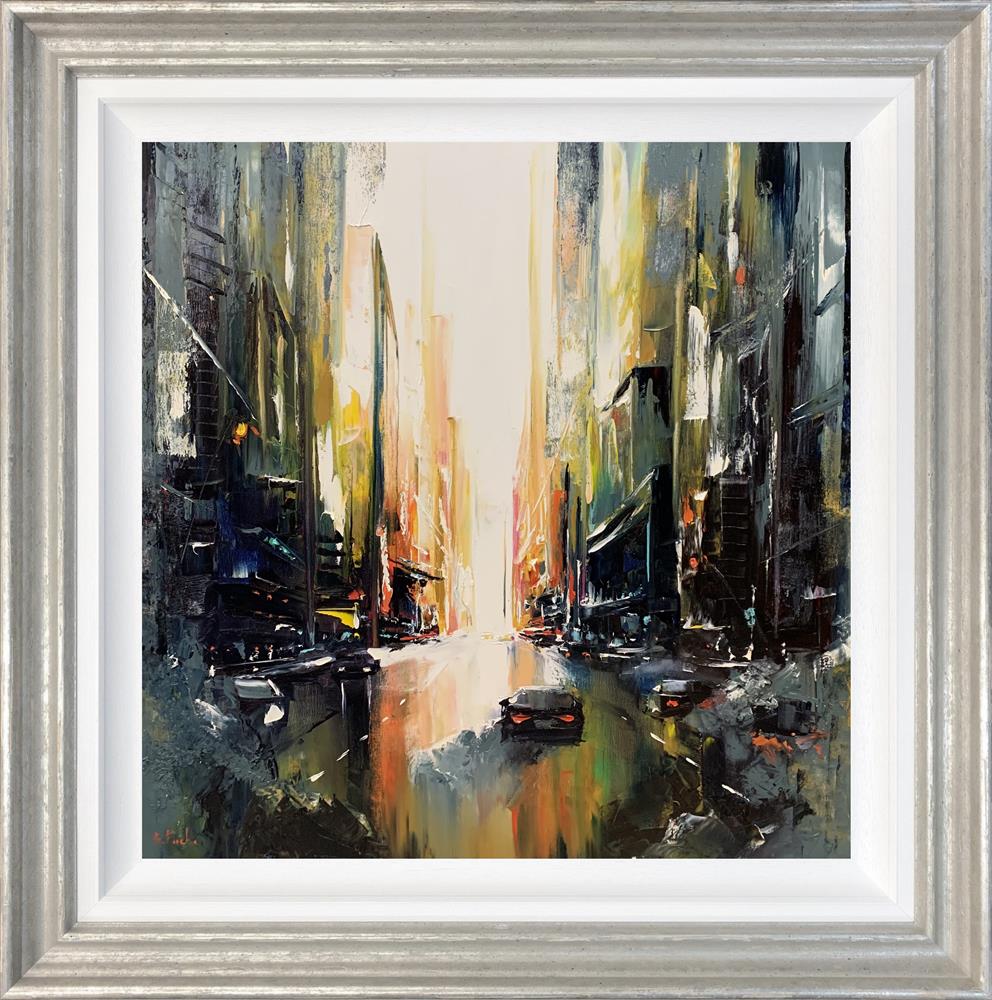 Bozhena Fuchs- 'Energy Of The City' - Framed Original Artwork