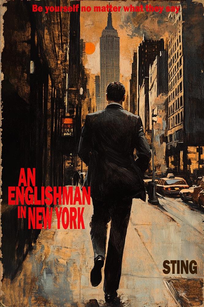 Linda Charles - 'Englishman In New York' - Framed Original Artwork