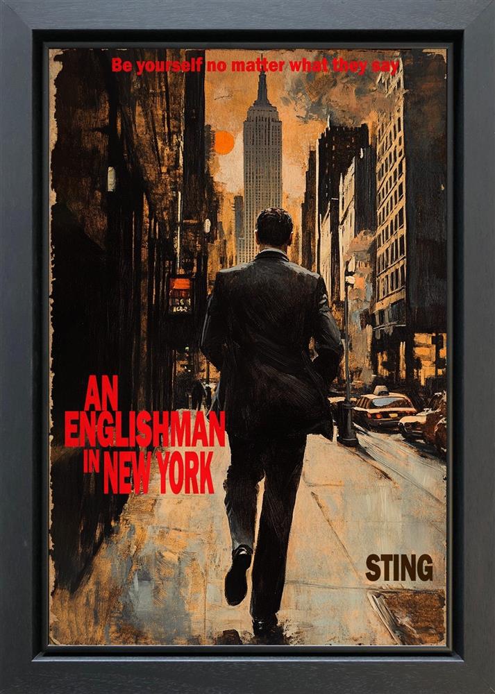 Linda Charles - 'Englishman In New York' - Framed Original Artwork