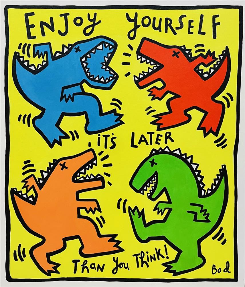 Michael Abrams - 'Enjoy Yourself - Bod Series' - Framed Original Artwork