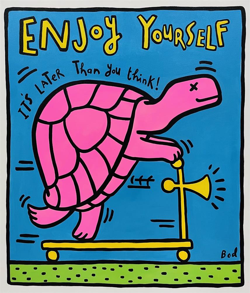 Michael Abrams - 'Enjoy Yourself - Bod Series' - Framed Original Artwork