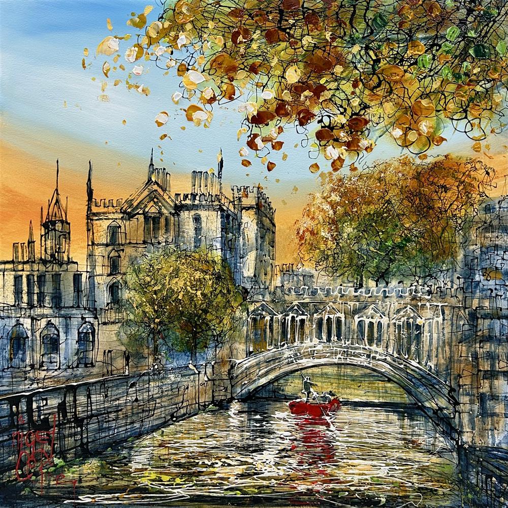 Nigel Cooke - 'Enjoying Cambridge Life' - Framed Original Artwork