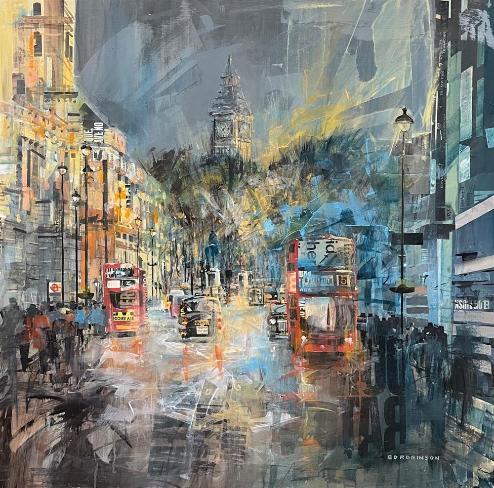Ed Robinson - 'Evening At Westminster'  - Framed Original Artwork