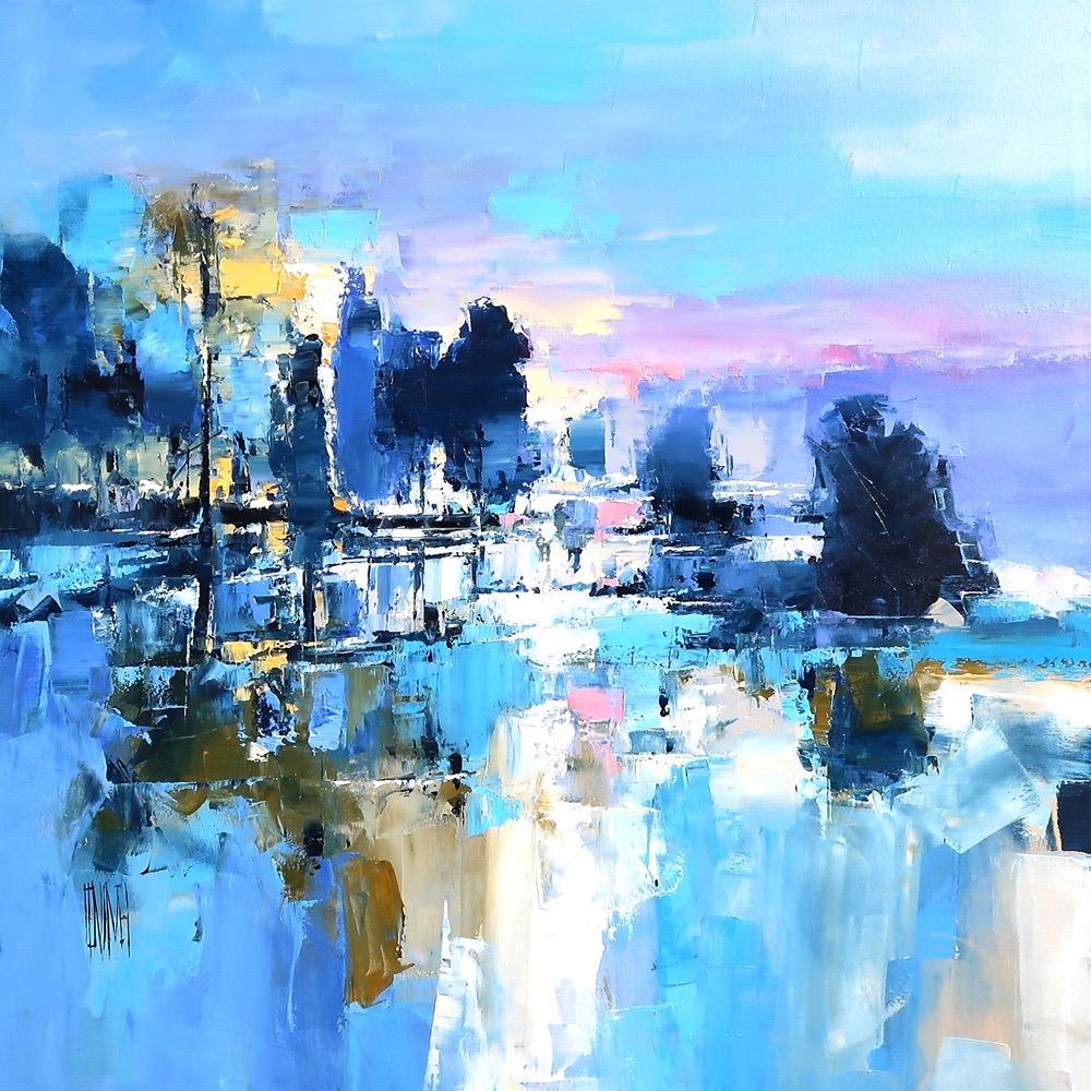 Hervé Lenouvel  'Evening Falling On The Trees' - Framed Original Artwork
