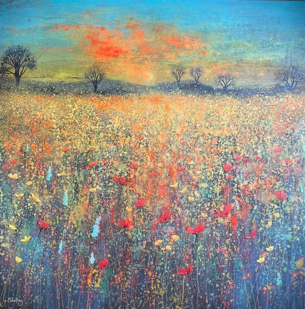 Jo Starkey- 'Evening Meadow Glow' - Framed Original Artwork
