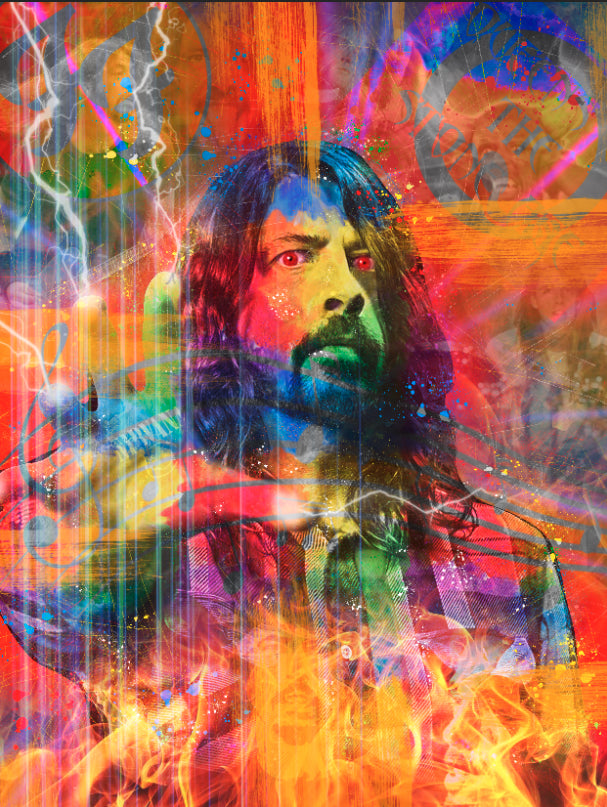 Neil Pengelly - 'Everlong - Dave Grohl'- Framed Limited Edition Print