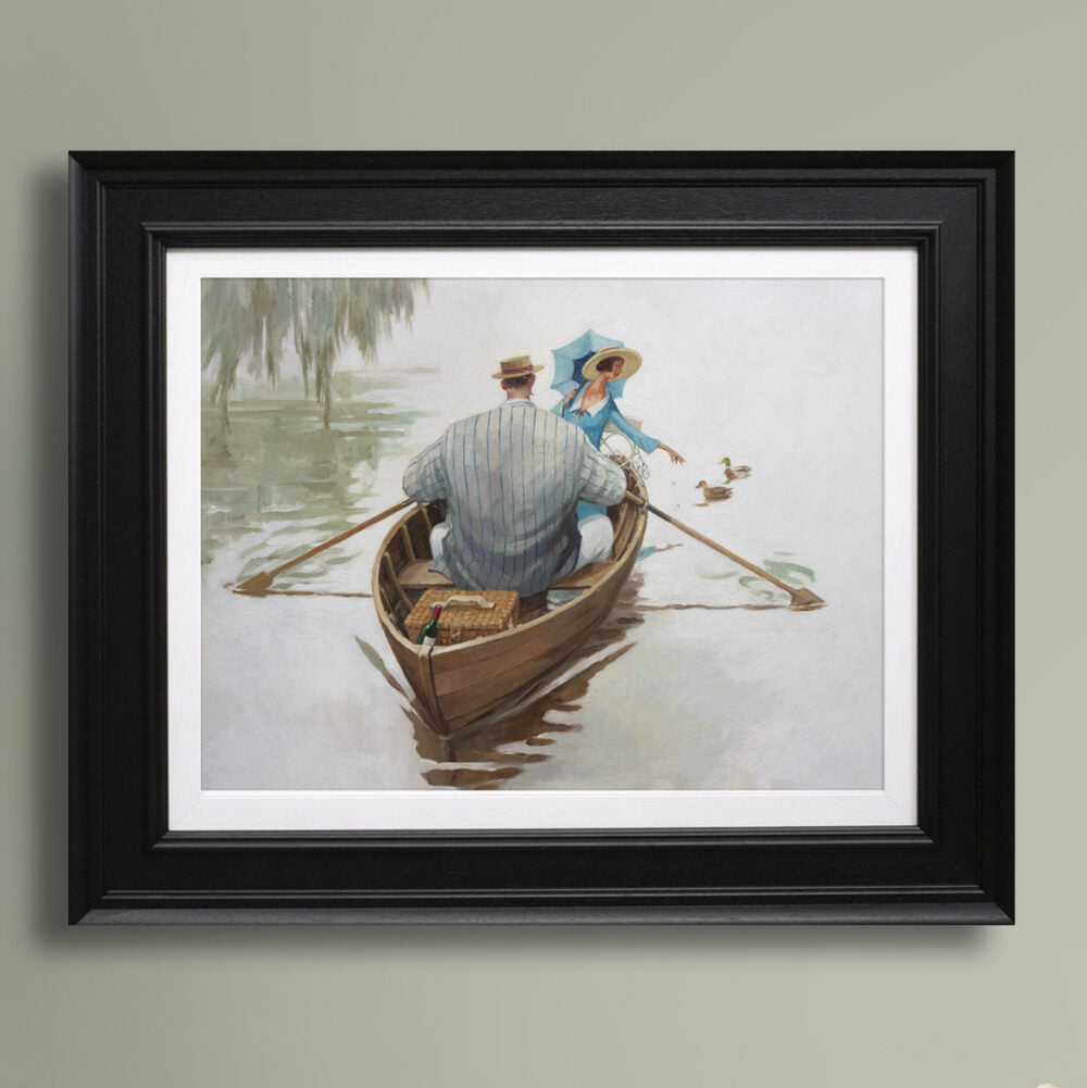 Lee Fearnley  - 'Feeding The Ducks'- Framed Limited Edition
