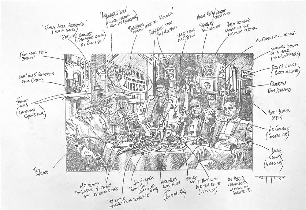 Ben Jeffery - 'Family Gathering' - Framed Original Study