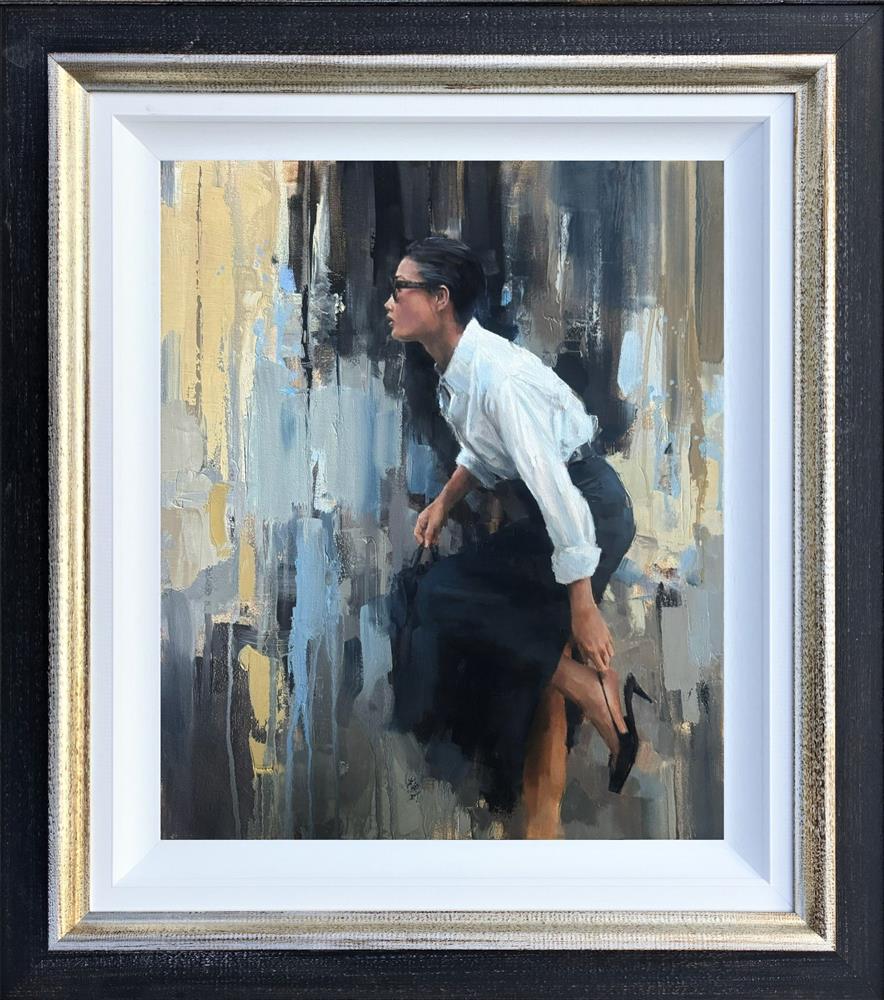 Tony Hinchliffe - 'Fashionably Late' - Framed Original Artwork
