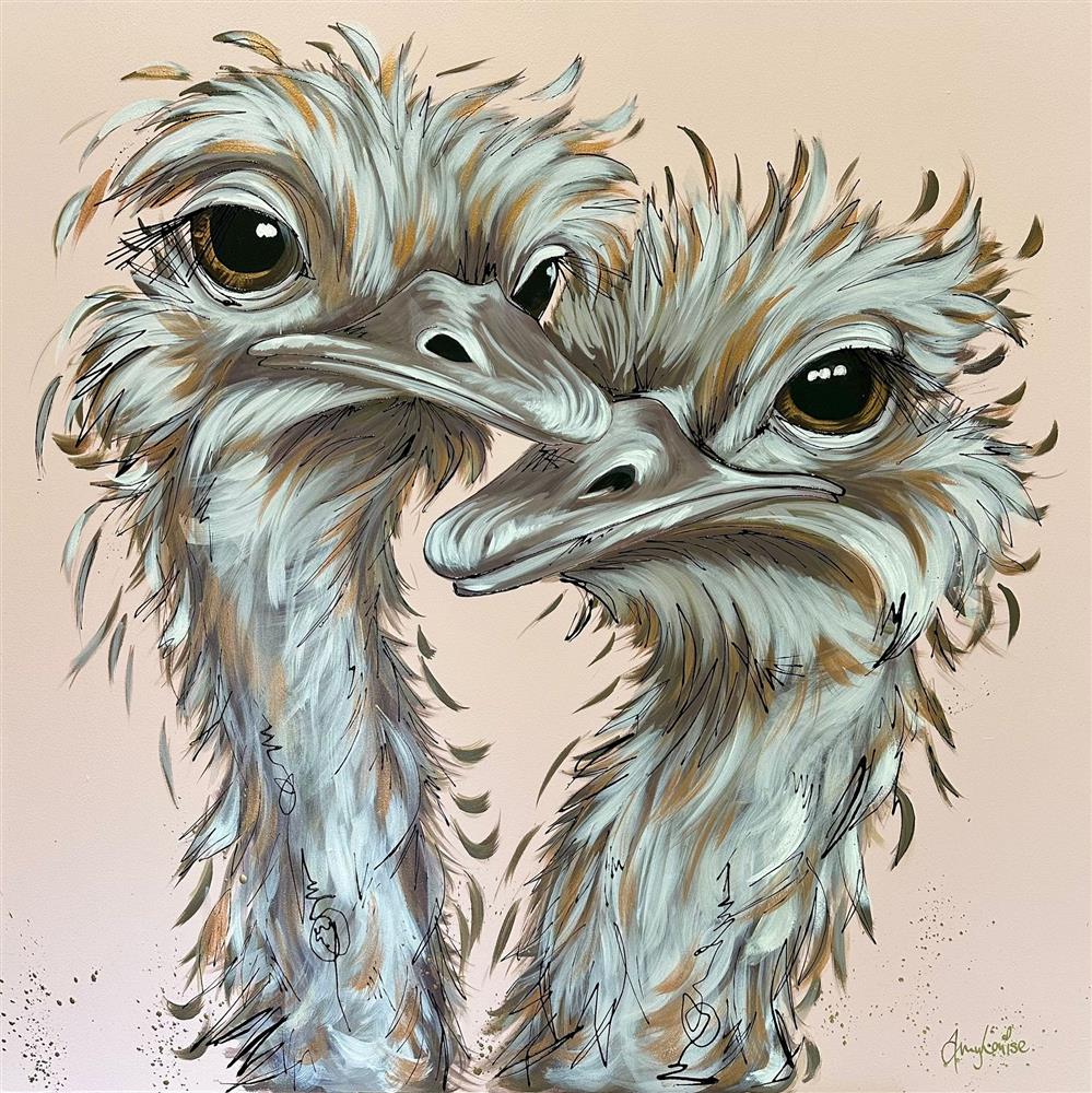 Amy Louise - 'Feathered And Fierce' - Framed Original Art