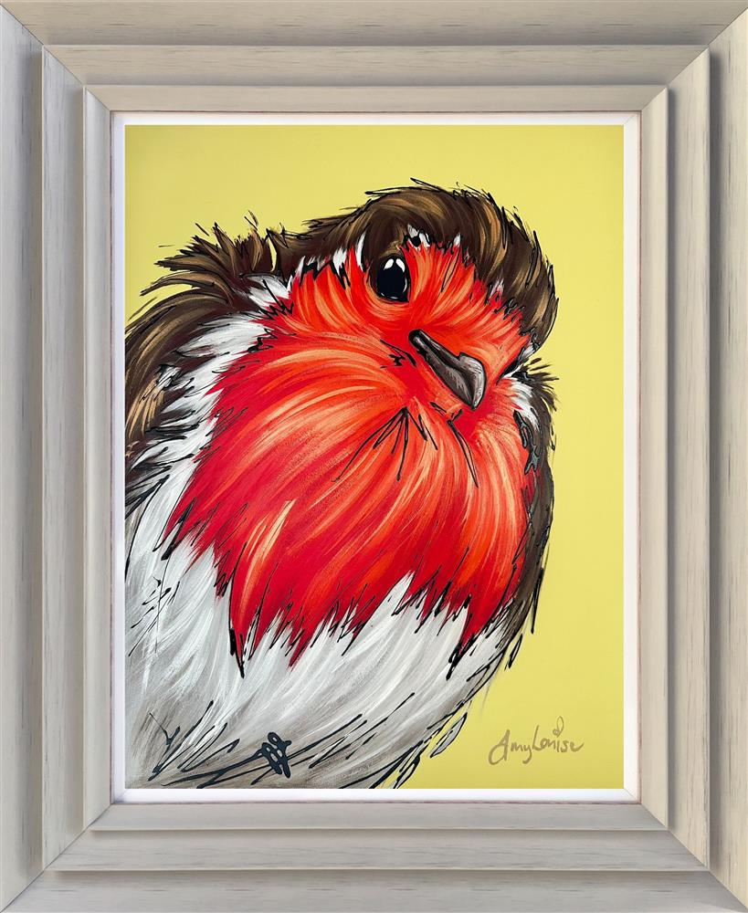 Amy Louise - 'Feathered Friend' - Framed Original Art