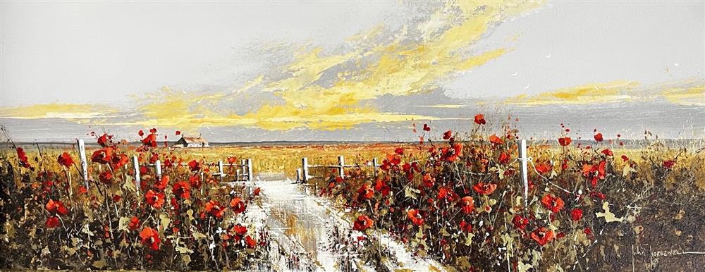 John Horsewell - 'Fields After Rain' - Framed Original Artwork