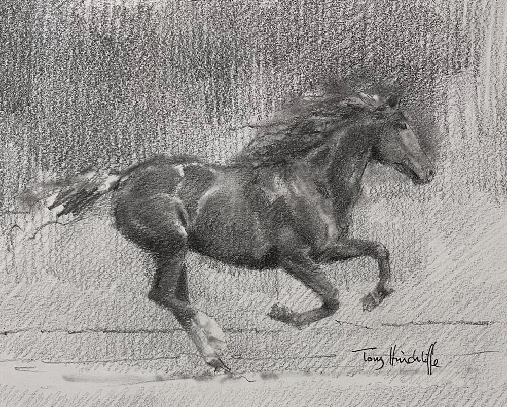 Tony Hinchliffe - 'Fire Horse - Study' - Framed Original Artwork
