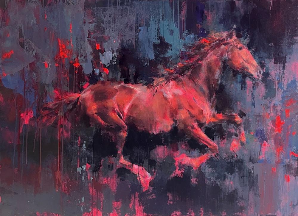 Tony Hinchliffe - 'Fire Horse' - Framed Original Artwork