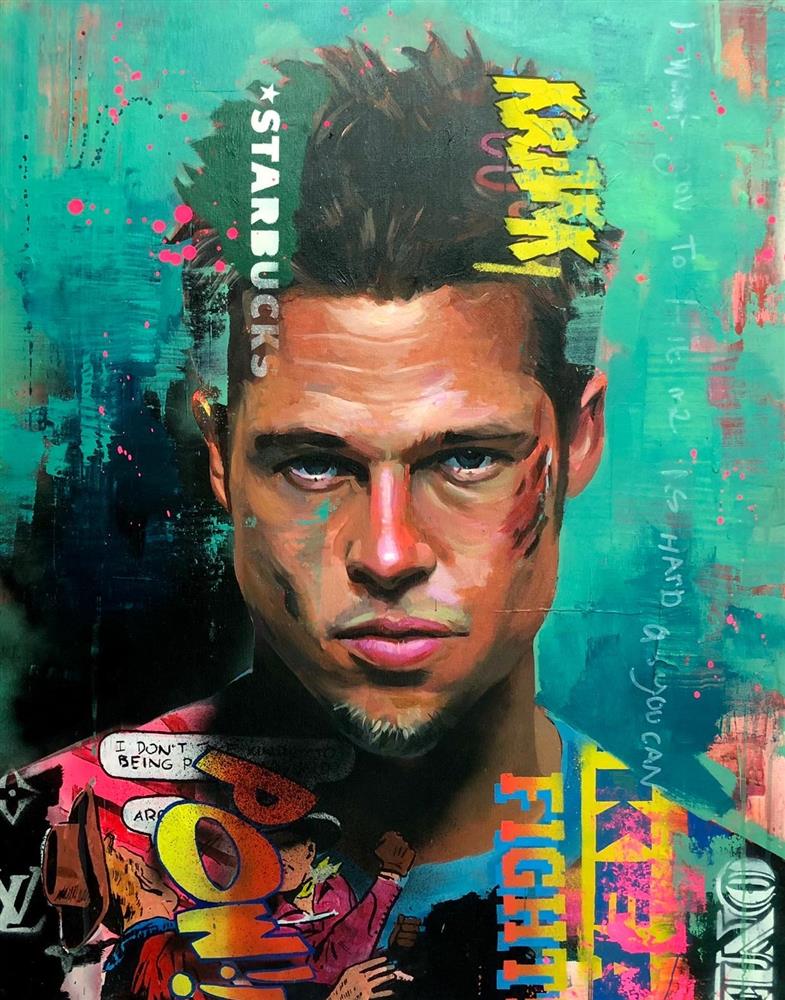 Zinsky - 'First Rule Of Fight Club' - Framed Original Artwork