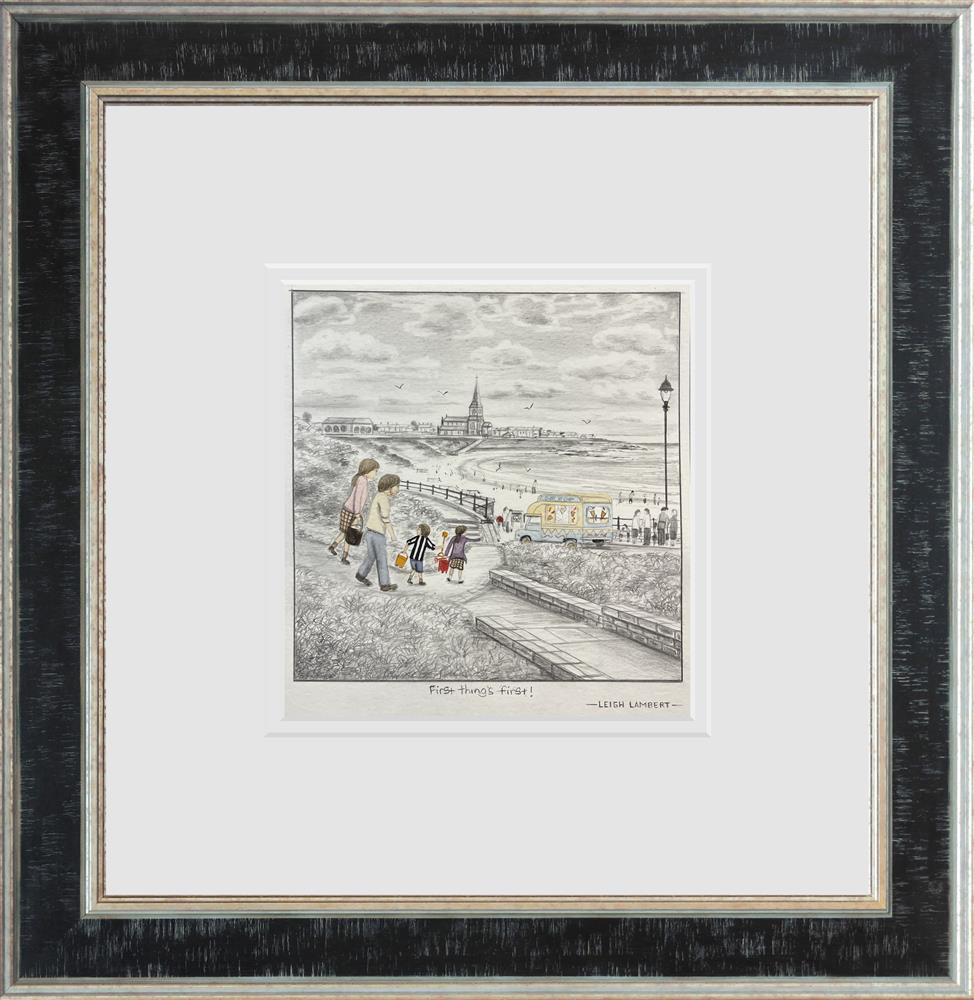 Leigh Lambert - 'First Thing's First'  - Framed Original Sketch