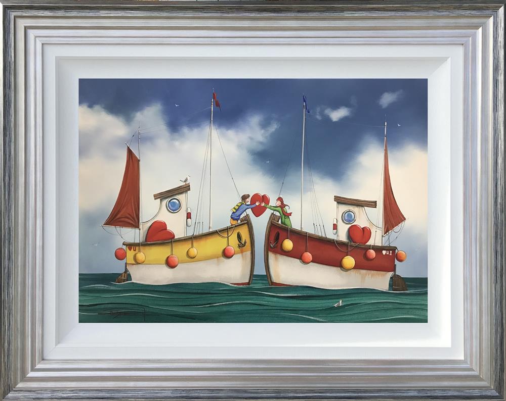 Dale Bowen - 'Fishing For Love' - Framed Original Art