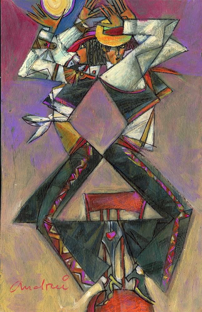 Andrei Protsouk - 'Flamenco Cheer' - Framed Original Art