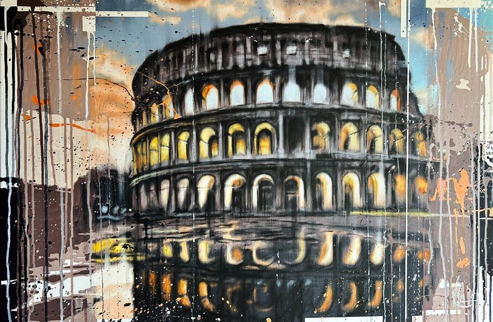 Kris Hardy - 'Flavian Amphitheatre' - Framed Original Artwork