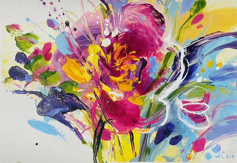 Anna Cher - 'Floral Sketchbook - Study II' - Framed Original Artwork