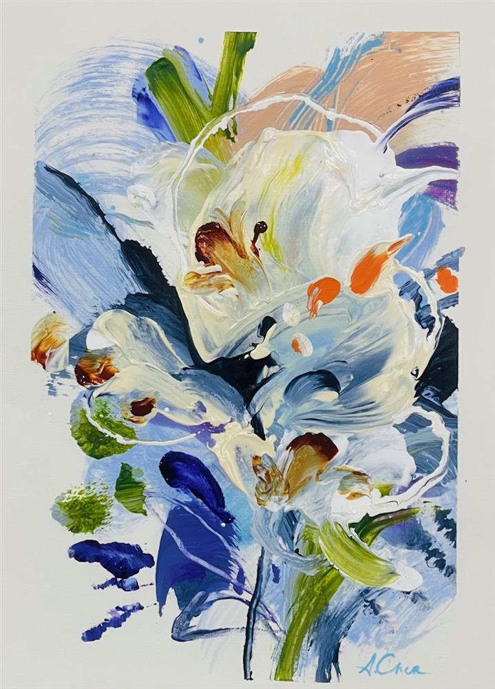 Anna Cher - 'Floral Sketchbook - Study IV' - Framed Original Artwork