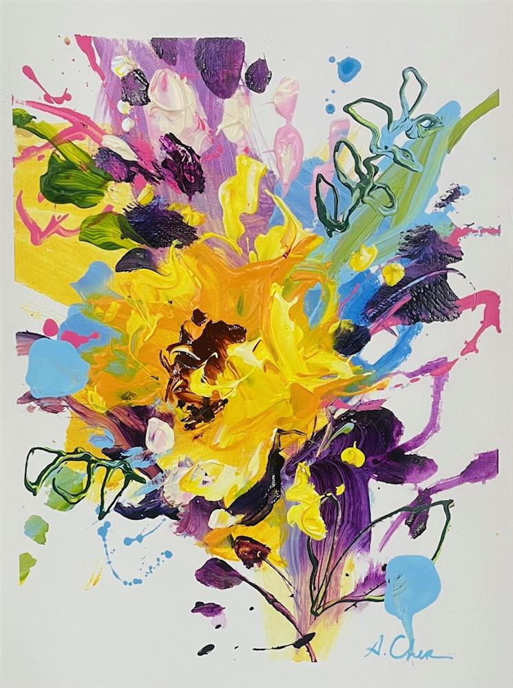 Anna Cher - 'Floral Sketchbook - Study XI' - Framed Original Artwork