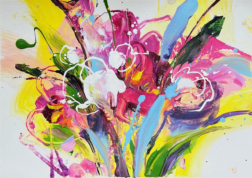 Anna Cher - 'Floral Sketchbook - Study XV' - Framed Original Artwork