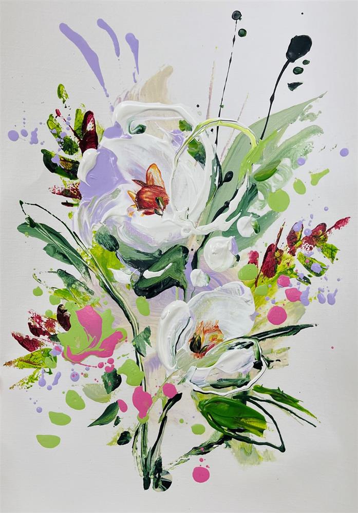 Anna Cher - 'Floral Sketchbook - Study XXI' - Framed Original Artwork