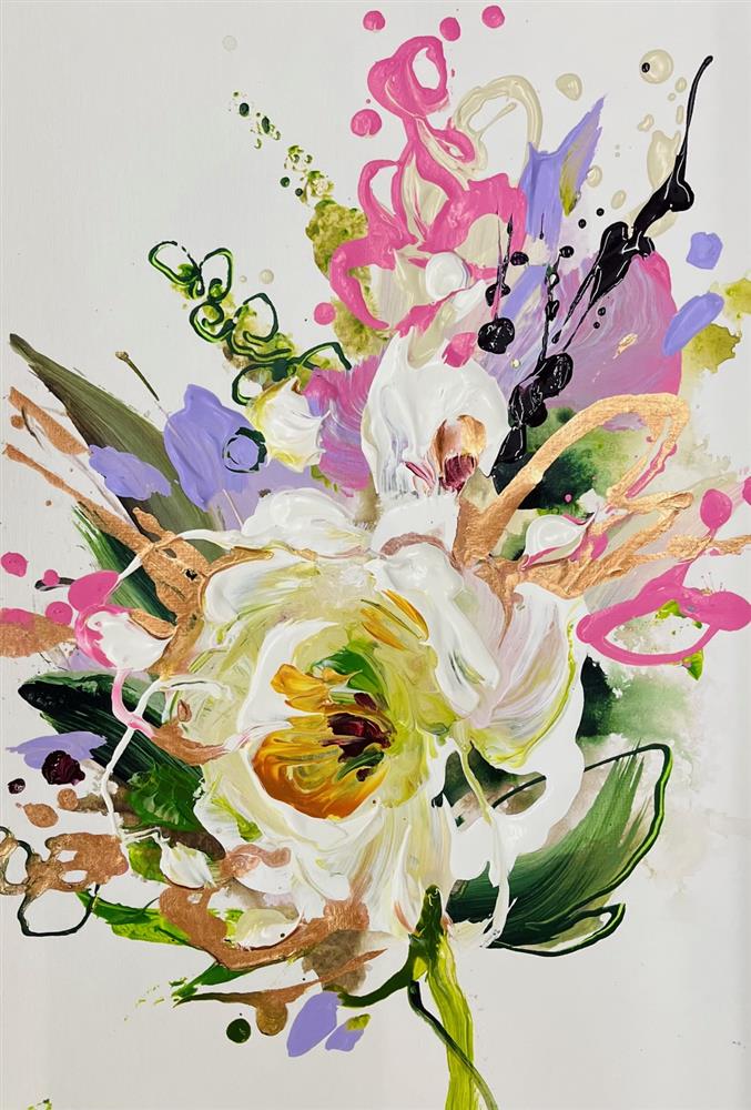 Anna Cher - 'Floral Sketchbook - Study XXIX' - Framed Original Artwork