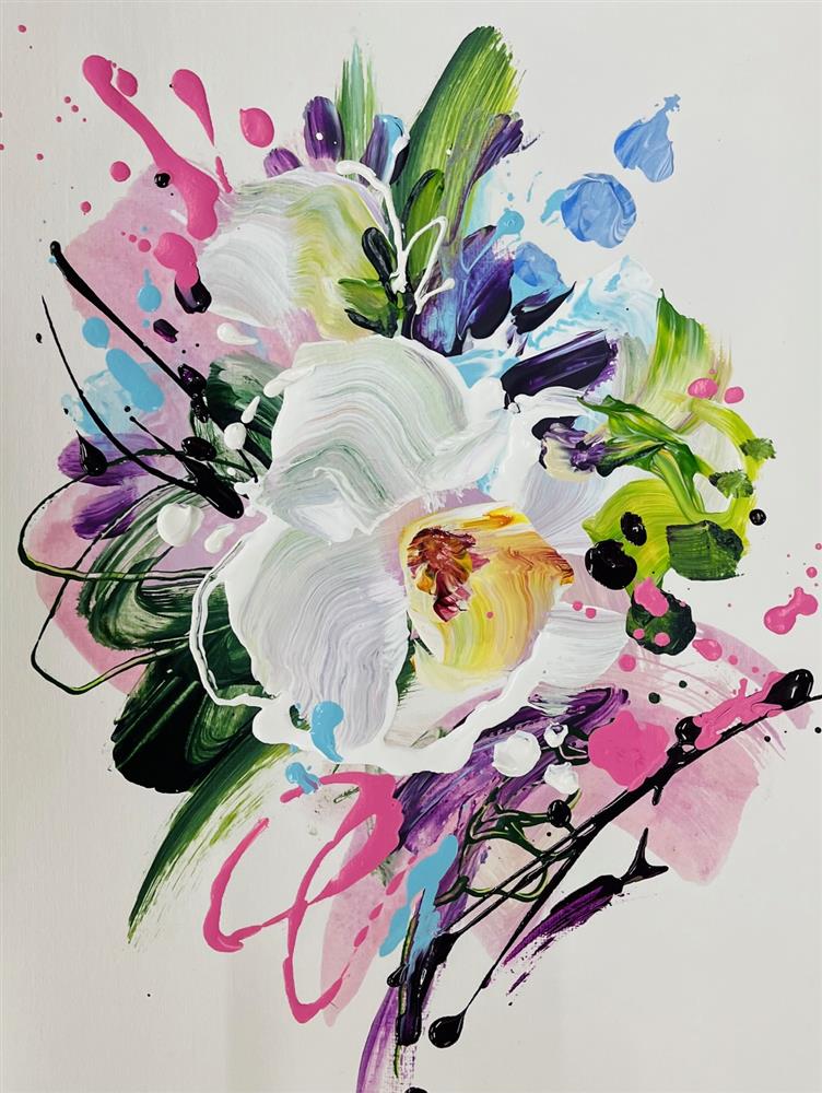 Anna Cher - 'Floral Sketchbook - Study XXVI' - Framed Original Artwork