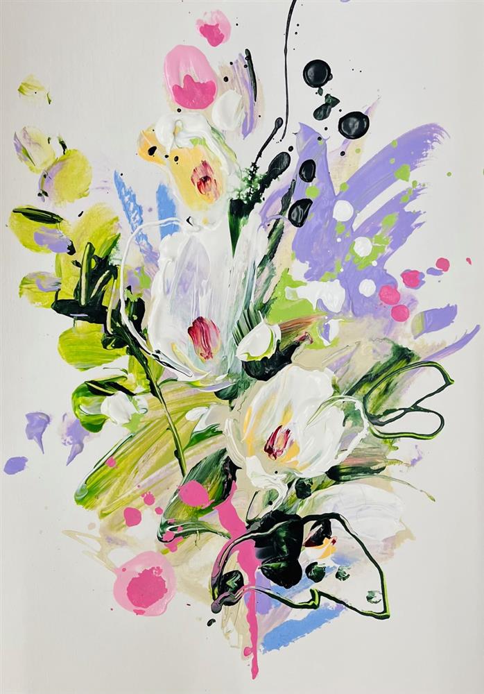 Anna Cher - 'Floral Sketchbook - Study XXVII' - Framed Original Artwork