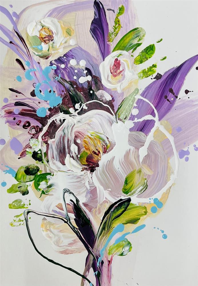 Anna Cher - 'Floral Sketchbook - Study XXVIII' - Framed Original Artwork