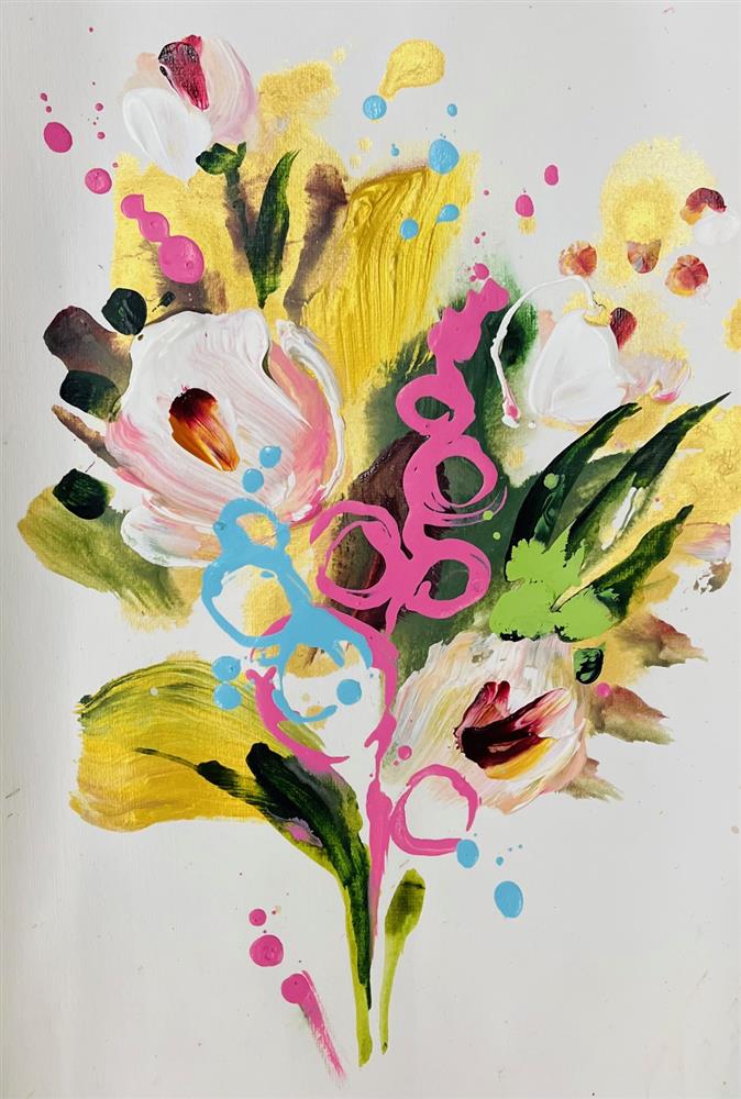 Anna Cher - 'Floral Sketchbook - Study XXXI' - Framed Original Artwork