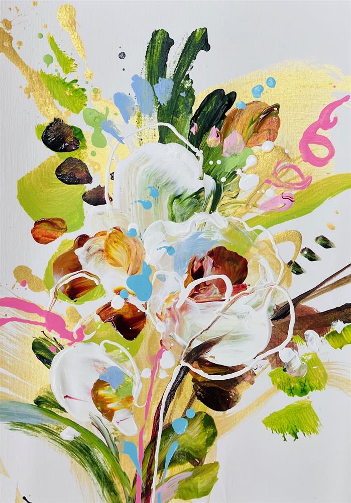 Anna Cher - 'Floral Sketchbook - Study XXXV' - Framed Original Artwork