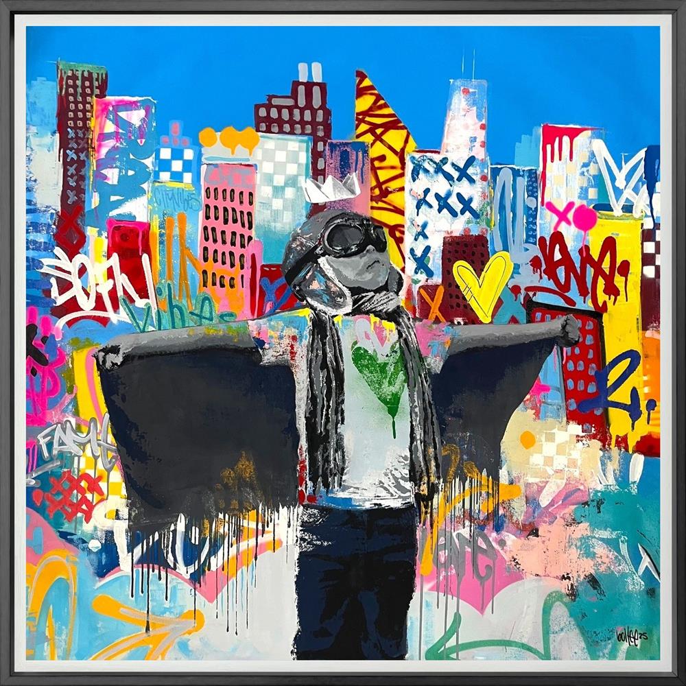 Bollee Patino - 'Fly Beyond' - Framed Original Artwork