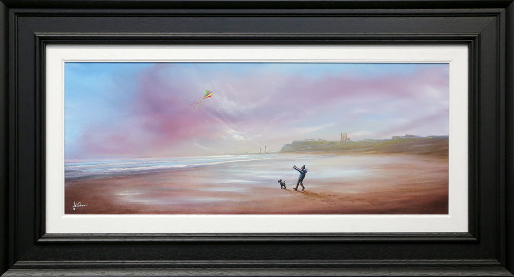 Danny Abrahams - 'Flying Over Sandsend Beach’  - Framed Original Art