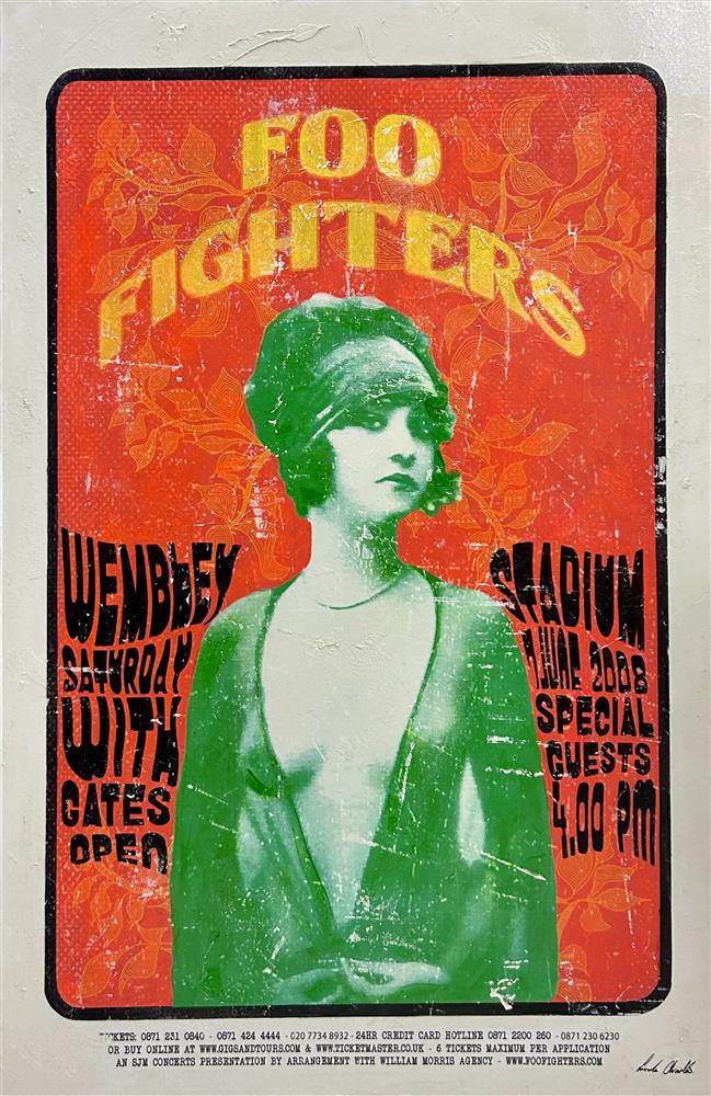 Linda Charles - 'Foo Fighters - Wembley Stadium, June 2008' - Framed Original Artwork