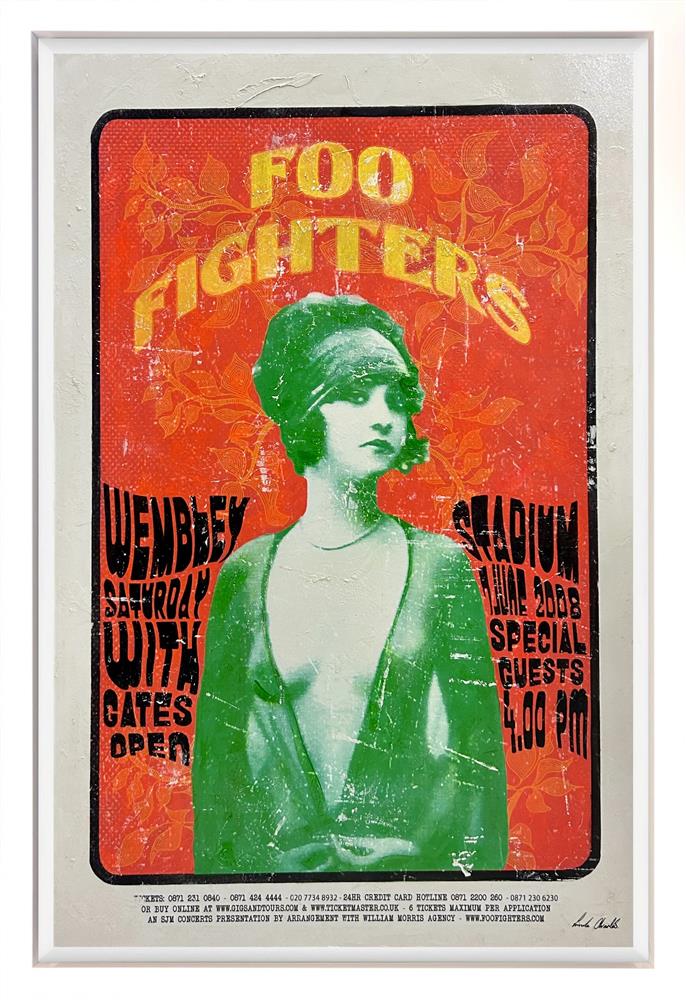 Linda Charles - 'Foo Fighters - Wembley Stadium, June 2008' - Framed Original Artwork