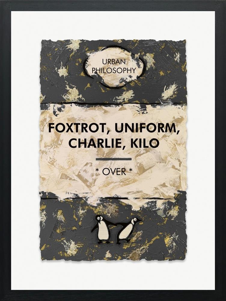 Hue Folk - 'Foxtrot, Uniform, Charlie, Kilo - Golf Leaf' - Framed Limited Edition