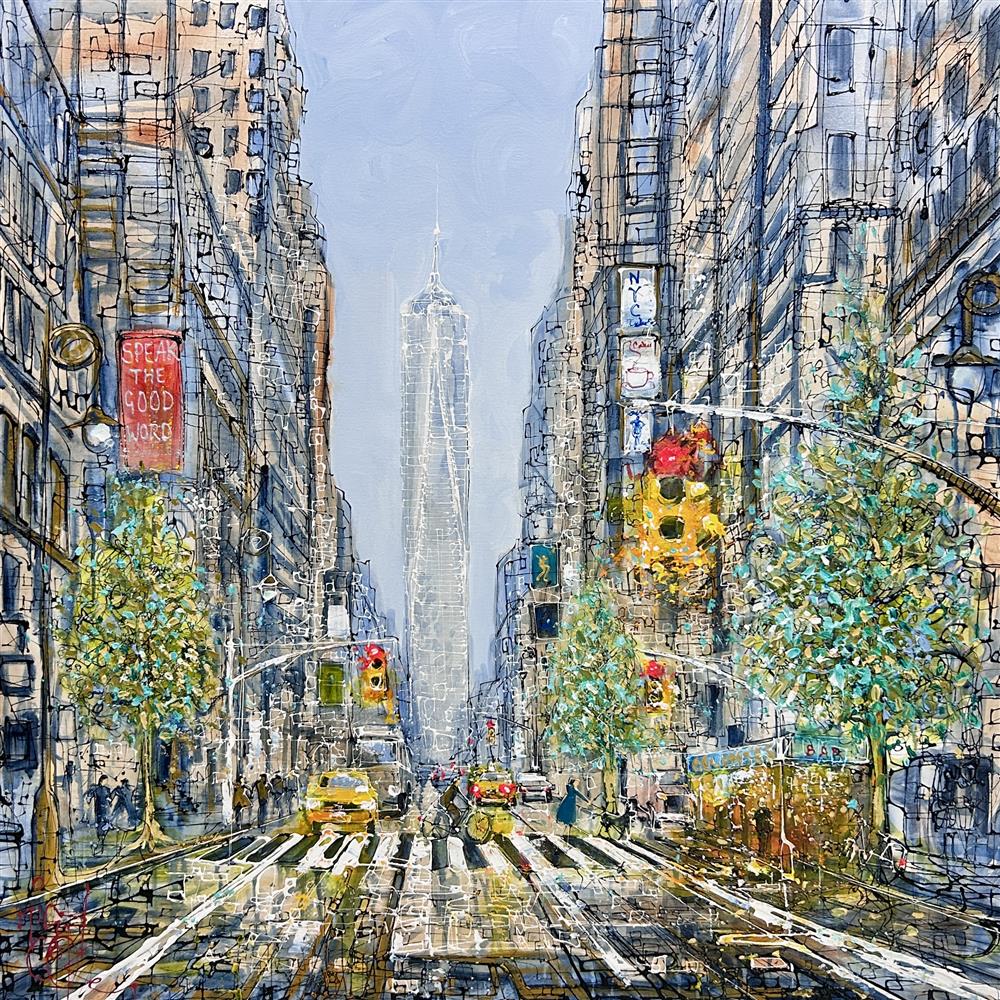 Nigel Cooke - 'Freedom In NYC' - Framed Original Artwork
