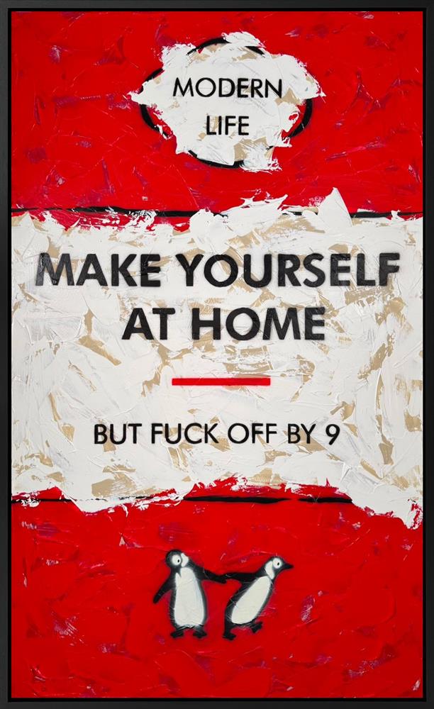 Hue Folk - 'Fuck Off By 9 - XL' - Framed Original Artwork