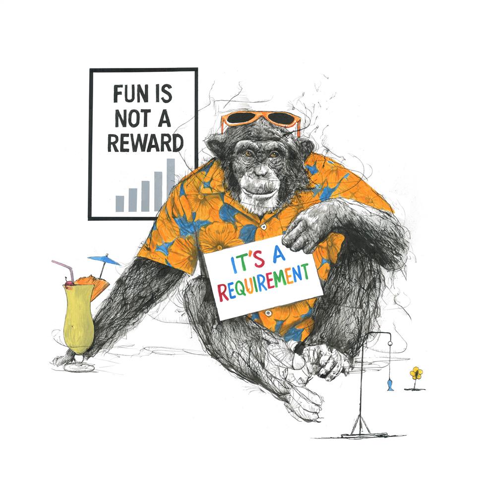 Scott Tetlow - 'Fun Is Not A Reward' - Framed Original Artwork