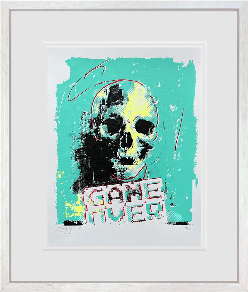 Zinsky - 'Game Over' - Framed Limited Edition Screenprint