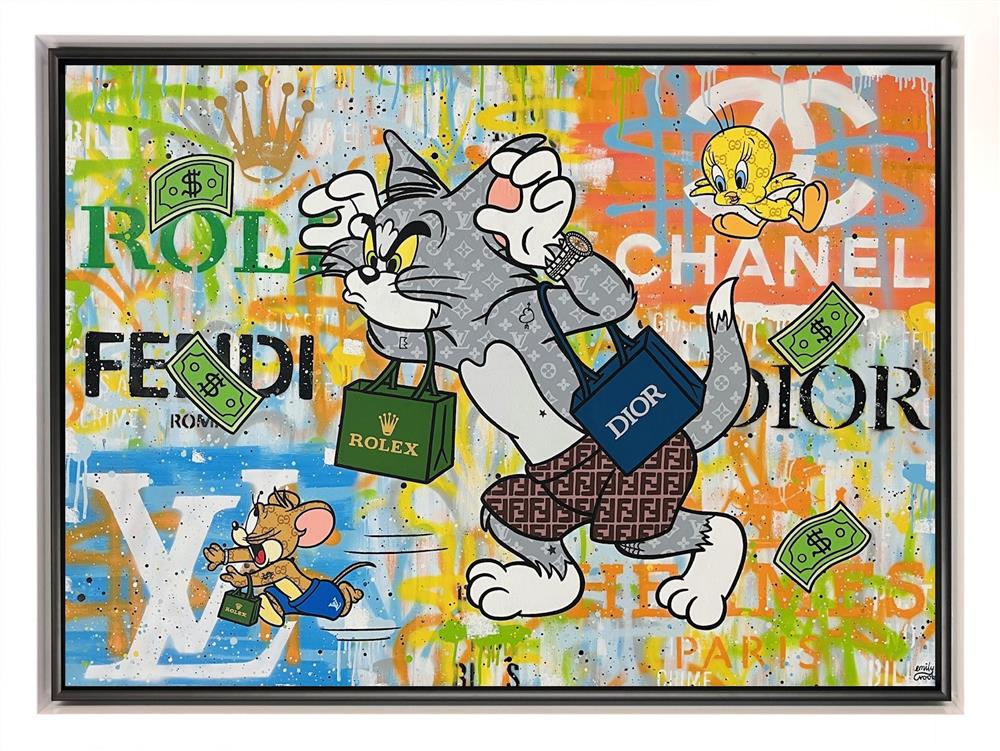 Emily Crook - 'Game Of Cat and Mouse' - Framed Original Art